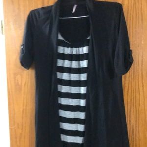 Short Sleeved Striped Dress